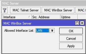 Защита роутера MikroTik, базовая настройка Firewall, MAC Winbox Server